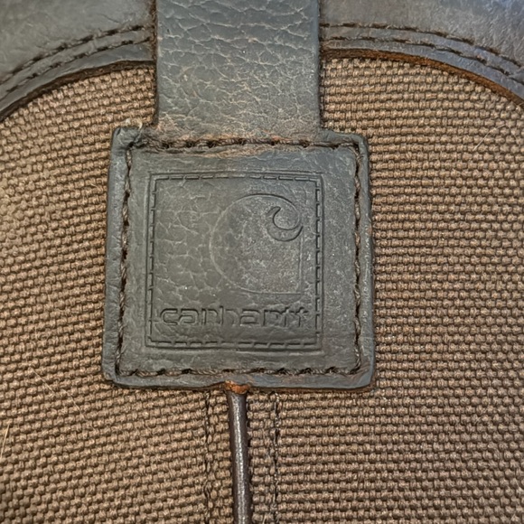 Carhartt brown men’s leather boots stock no. 3910 steel toe pull on work boots - Picture 8 of 9